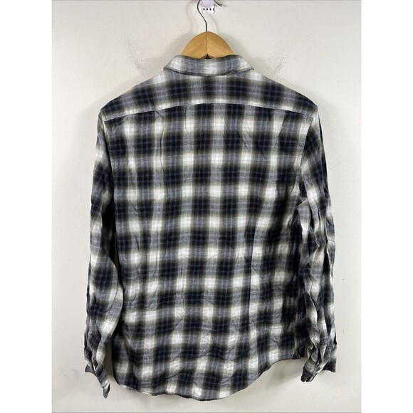 John Varvatos USA Shirt Mens Lightweight Plaid Flannel LS Button Up Large - Picture 5 of 8